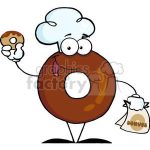 3479-Friendly-Donut-Cartoon-Character-Holding-A-Donut