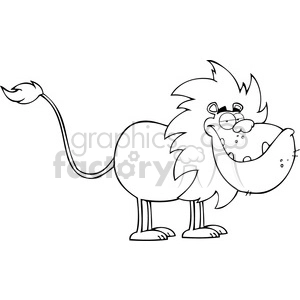 5058-Lion-Cartoon-Character-Royalty-Free-RF-Clipart-Image