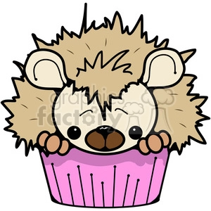 Cupcake Hedgehog in color
