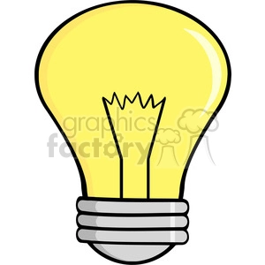 6002 Royalty Free Clip Art Cartoon Light Bulb