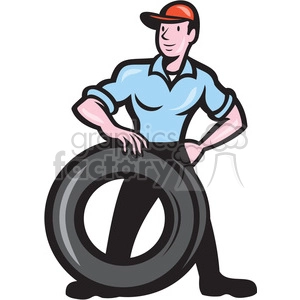 mechanic tire technician shape