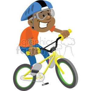 boy riding a bike clip art image
