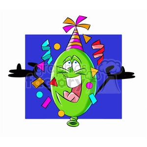 cartoon party balloon vector image mascot happy