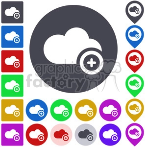 cloud add icon pack