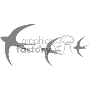birds in flight vector logo template