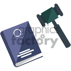 book judge gavel law vector icon