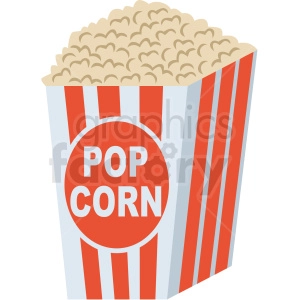 popcorn vector flat icon clipart with no background