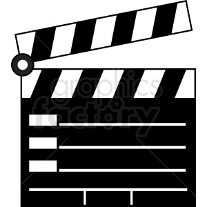 clapperboard vector clipart