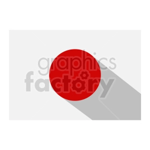 The clipart image features the national flag of Japan, known as the Nisshoki (officially in Japan) or the Hinomaru (informally). The design is a simple white field with a centered red disc.