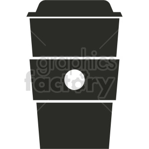 black coffe cup no background vector