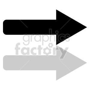 black arrow icon vector clipart