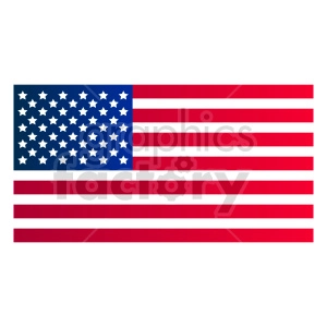 The image shows a stylized representation of the flag of the United States of America. It consists of thirteen horizontal stripes in red and white, and in the upper left corner, a blue field with fifty white stars, representing the 50 states of the USA.