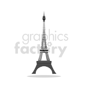 Eiffel Tower Paris France outline vector