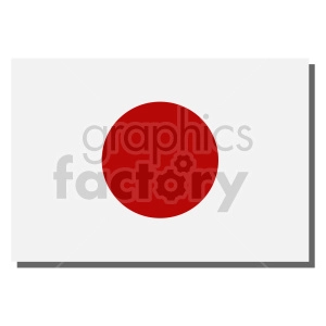 The image is a simple graphic depiction of the national flag of Japan, which consists of a white background with a central red circle representing the sun.