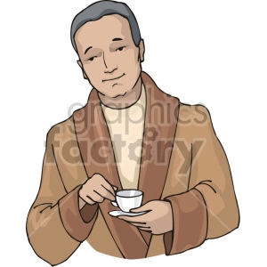 man holding a cup of tea
