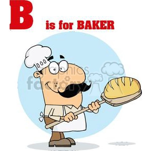 A Baker Man with B is for baker above him