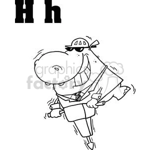 Alphabet Letter H as in Hippo
