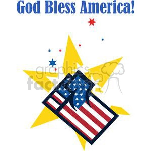  American Patriotic Fist Over Stars
