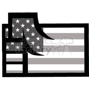 In Black and White American Patriotic Fist
