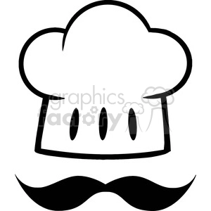 Chef Hat With A Mustache Logo
