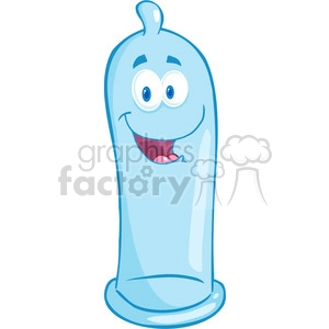 5160-Happy-Condom-Cartoon-Mascot-Character-Royalty-Free-RF-Clipart-Image