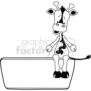 Jersey Cow on Tub Sign
