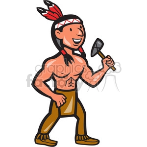 native american indian tomahawk shape