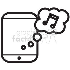cloud music app vector icon