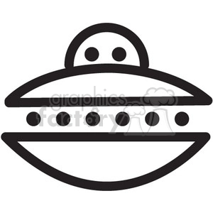 ufo flying saucer vector icon