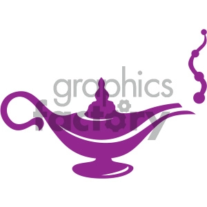 genie in a lamp vector icon
