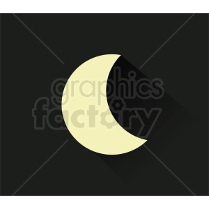 moon vector on dark background