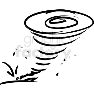 tornado drawing vector icon