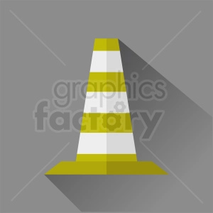 construction zone cone vector clipart gray square background