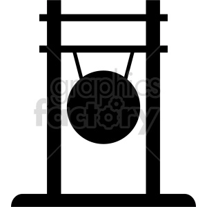 gong silhouette vector graphic