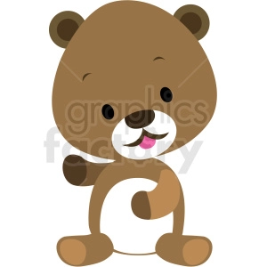 baby cartoon bear vector clipart