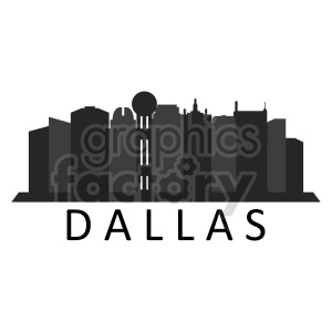 Dallas city skyline vector clipart