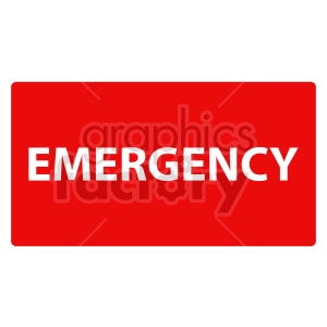 emergency sign vector clipart