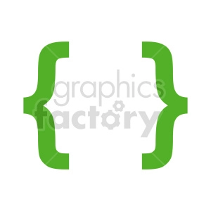green graffa symbol vector clipart