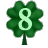 Animations Mini+Alphabets St+Patricks animated 8 clover number+8 eight 