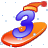 3 number+3 Animations Mini+Alphabets snow+boarding three 
