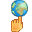   earth globe finger hand hands Animations Mini Nature  