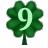 Animations Mini+Alphabets St+Patricks animated 9 clover number+9 nine 