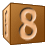 spinning blocks block wooden 8 Animations Mini+Alphabets number+8 eight  