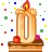O letter+O Animations Mini+Alphabets birthday celebration candle 