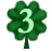 Animations Mini+Alphabets St+Patricks animated 3 clover number+3 three 