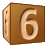 spinning blocks block wooden 6 Animations Mini+Alphabets number+6 six  