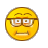   smilie smilies animations face faces looking searching reading glasses teacher teachers Animations Mini Smilies  