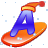 a letter+a Animations Mini+Alphabets snow+boarding  