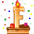 F letter+F Animations Mini+Alphabets birthday celebration candle 