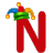 Animations Mini+Alphabets Jester Jiggle letter+n  